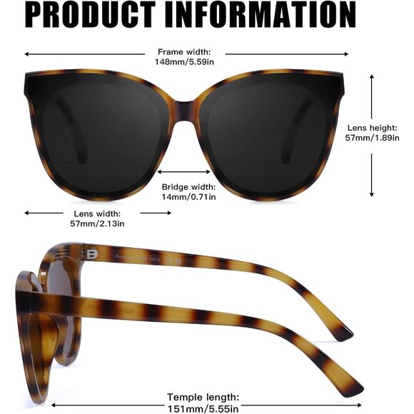 Women\'s Yellow Frame UV400 Protection Oversized Cat Eye Frame Retro Sunglasses